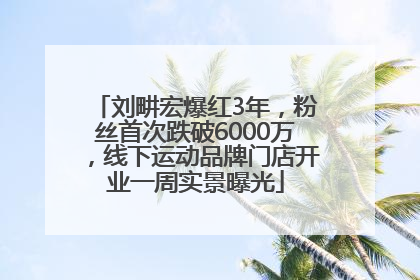 刘畊宏爆红3年，粉丝首次跌破6000万，线下运动品牌门店开业一周实景曝光